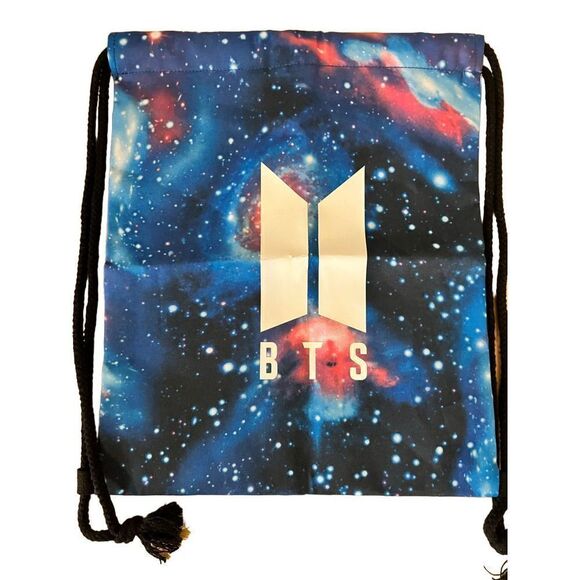 K-pop BTS Galaxy Graphic Unisex Drawstring Backpack - Picture 1 of 3